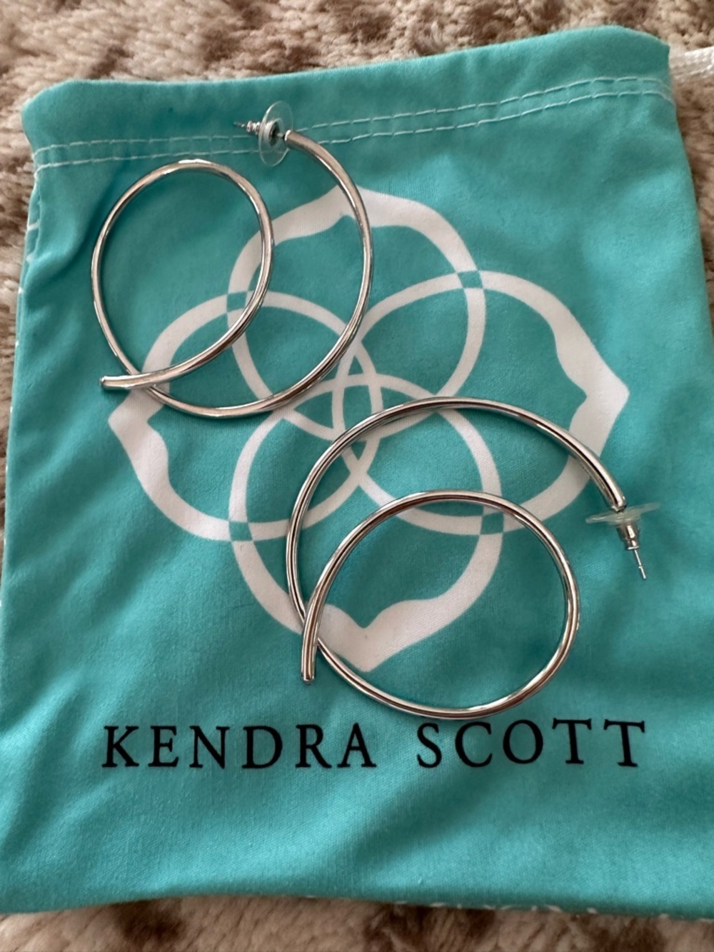 Kendra Scott Polished Silver Hoop Earrings